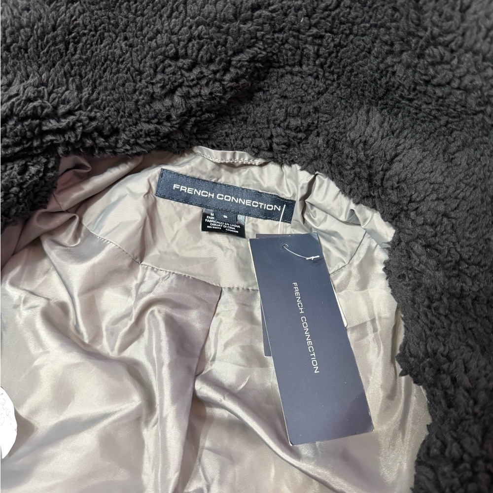 French Connection Women's Light Gray Puffer Coat size S - Picture 5 of 9